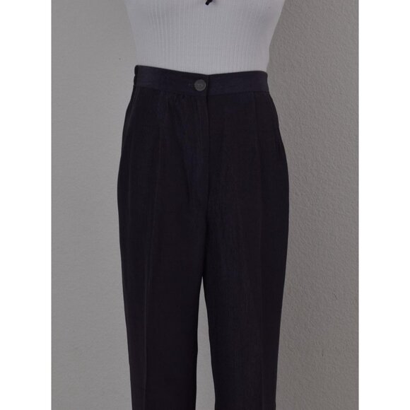 Vintage 90s Charcoal Gray Acetate/Rayon Trousers‎ size S | 26-30 waist - Picture 4 of 10